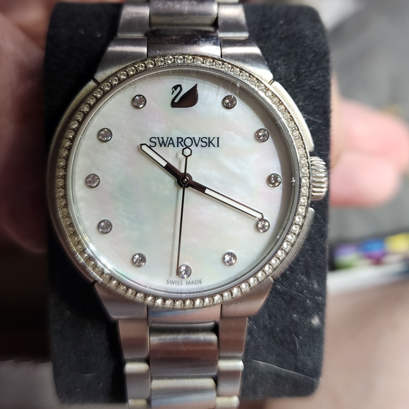 Swarovski City Mother of Pearl Dial Silver Ladies Watch - Picture 1 of 8